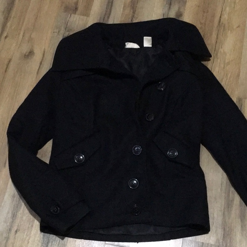DKNY Jeans | Black Trench Coat | Sz M